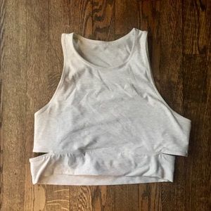 Outdoor Voices Slash Back Crop in Oatmeal